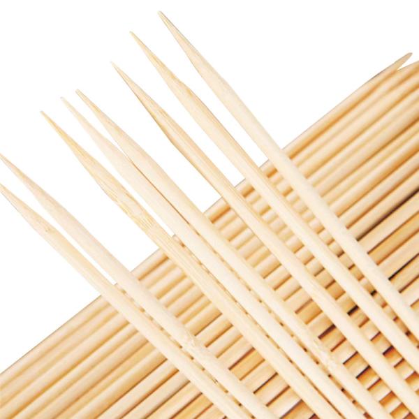 Easy Cleaning Disposable Bamboo Skewers Natural Colour With Customizable
