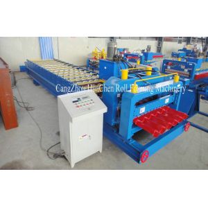 High Speed Steel Glazed Roll Forming Equipment With Hydraulic Press And Cut System