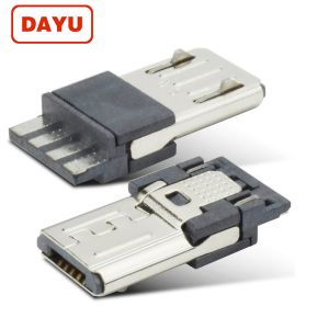 USB 2.0 Type 4 Pin Micro Connector Copper Terminal With Gold Plated Case