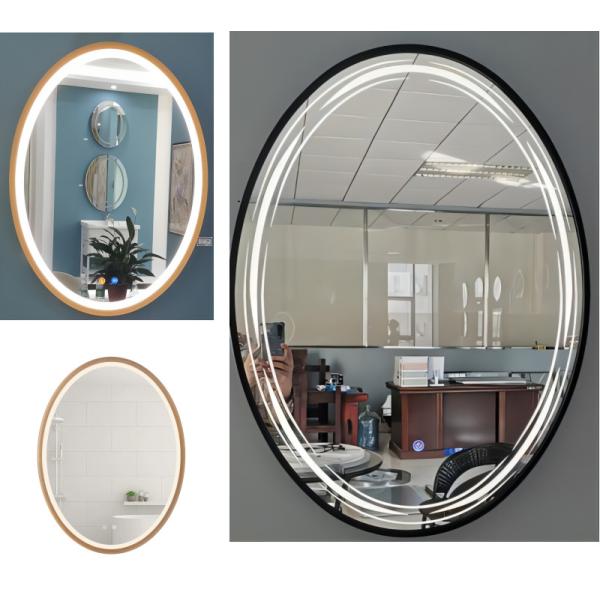 Demisting Oval LED Makeup Vanity Mirror With Lights 36W