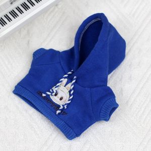 Cheap Luxury 17cm Pull Cloth Doll for Boys Famous Heart Macaron Labubu with Vinyl Face Only Clothes in a Mystery Box for sale