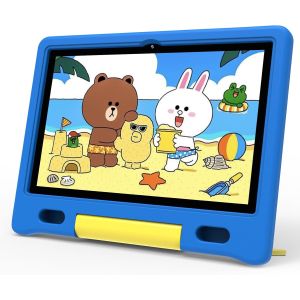 10.1" Android 14 Tablet With Case 4GB RAM 128GB Storage Octa Core CPU Dual