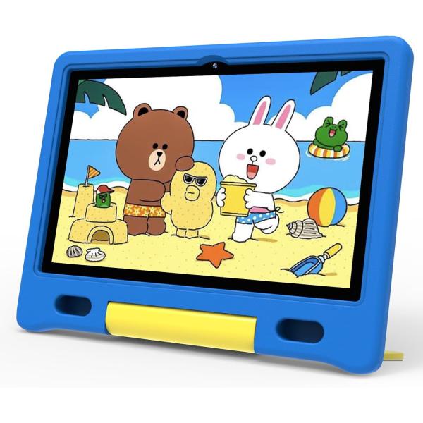 10.1" Android 14 Tablet With Case 4GB RAM 128GB Storage Octa Core CPU Dual