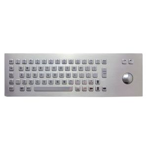 IP65 Industrial Wireless Multimedia Keyboard , Stainless Steel Trackball In