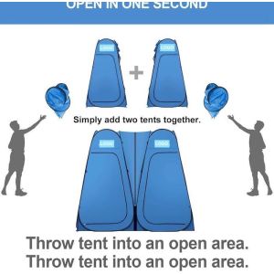 94.5*47.2*74.8Inch Waterproof Blue Polyester 190T Pop Up Privacy Tents With Full