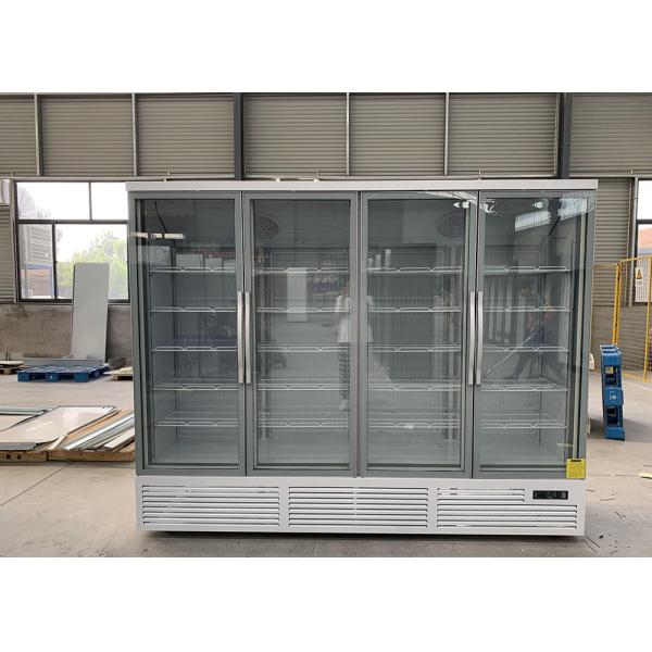 R290 Self Contained Insulated White Merchandiser Freezer With Swing Glass Door