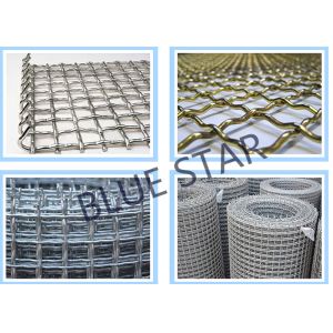 Galvanized / Carbon Steel Wire Mesh Single / Double Intermediate Weave Pattern