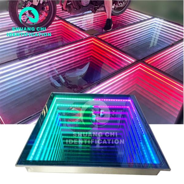 Quality Wireless Starlight Wedding RGB DMX Disco LED Dance Floor Light for Master-Slave Setup wholesale