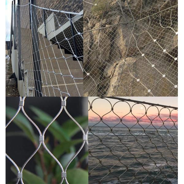 Slope Protection Steel Wire Net Stainless Steel Ferrule Wire Rope Mesh