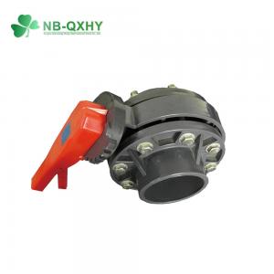 Cheap Water Supply PVC Handle Material Wafer Butterfly Valve with Flange Connection and SS316 for sale