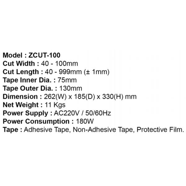 ZCUT-100 Industrial Auto ID75mm Tape Dispenser Machine 24 Hours Operation
