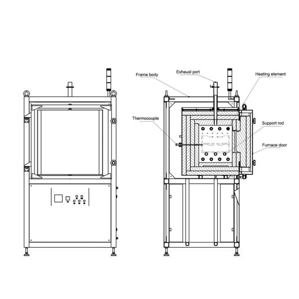 MBF22-10N Medium Temperature Atmosphere Chamber Furnace structure diagram