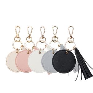 Custom Leather Tassel Keychain 2D All Kinds Shapes Die Casting