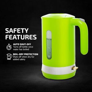 Electric Kettle BPA-Free 1.7L Fast Boiling Water Warmer Auto Shut Off for Coffee