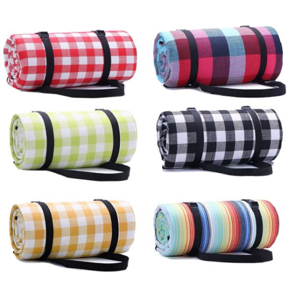 Spring Autumn Outdoor Picnic Accessories Knitted 150*200cm Fleece Picnic Blanket