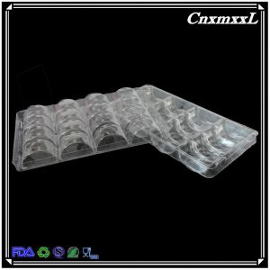 PVC 16 Pcs Macaron Blister Tray Transparent Macaron Display Tray