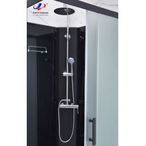 Customizable Shower Room With Matt Black Profile Frame And 4/5mm Tempered Glass
