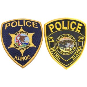 Heat Cutting Polyester Police Embroidered Patch Military Uniform