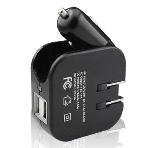 Travel adapter with dual USB port