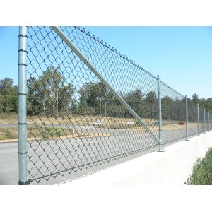 Black PVC Coated Chain Link Panels/Cyclone 2.1m*15m*50mm*50mm*3.5mm