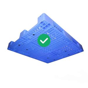 Stackable HDPE Reusable Plastic Pallet 5T Load Blue Food Grade Single Faced