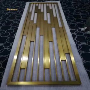 China PVD  Stainless Steel Room Divider , 30mm Laser Cut Decorative Steel Privacy Panel on sale