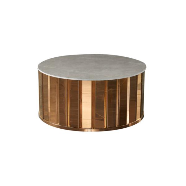 WaveForm Nordic Coffee Table Ceramic Round Marble Dynamic Contemporary