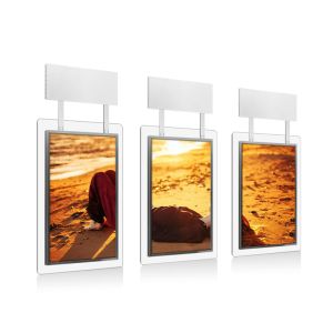 Hanging High Brightness LCD Display Dual Screens With 700nits 65" 4K Touching