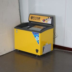 Double sliding glass Door Ice Cream Display Chest Deep Fridge Freezer