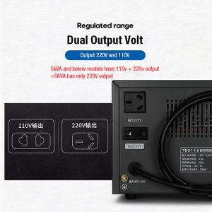 Single Three Phase Automatic Voltage Stabilizer Steel Case Pure Copper Coil