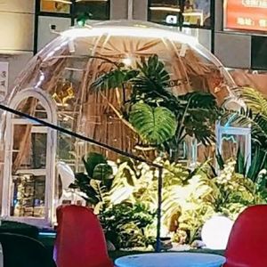 Diameter 3m Outdoor Bubble Tents PC Transparent Bubble Tent With LED