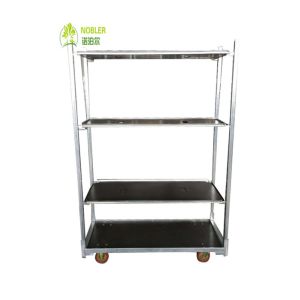 Cheap Danish Flower Trolley Hot Galvanized Danish Flower Trolley Display Rack Flower Trolley Shelf From QingDao Supplier for sale
