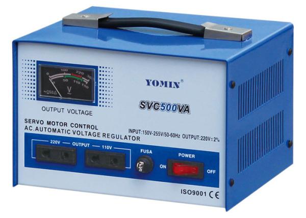 Quality Single Phase Servo Motor Stabilizer , AC Automatic Voltage Stabilizer SVC 500VA wholesale