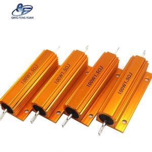 Golden aluminum encased wire wound resistor 100W 1.5R