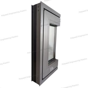 Fireproof Broken Bridge Aluminum Window Triple Glazing With Foam Technology