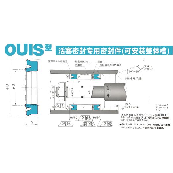 Chrome Plating OUIS-90 Piston Seal Impact Resistance
