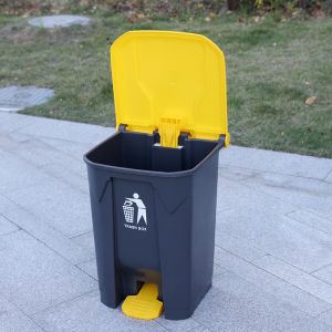 China Hot Sale Outdoor Recycling Plastic Foot Pedal 15L/20L/30L/40L/50L/60L Garbage Can Trash Bin on sale