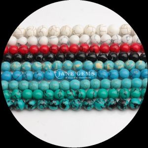 DIY Jewelry Making Round Cut Gemstone Turquoise Bead Strands in 8mm Size and