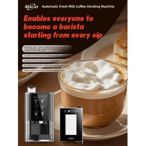 Best Fresh Milk Automatic Coffee Vending Machine Support IOT
