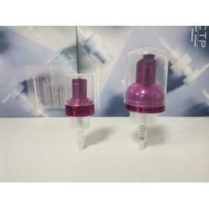 Colorful Recyclable Mini Foam Pump Dispenser 0.4 Cc Foam Output Electroplating