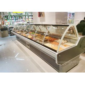 Cheap Big Volume Cooked Food Deli Display Refrigerator With Sliding Door 4 Universal Wheel for sale