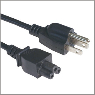UL approved power supply cord, North American cord set with IEC320 C5 female