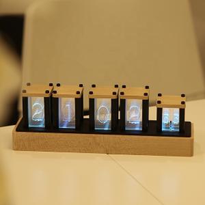 China RGB Electronic Glow LED Tube Light Clock Square Shape on sale