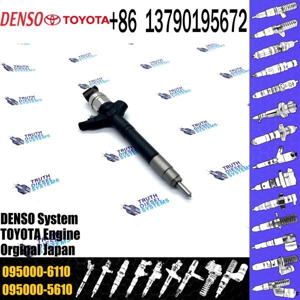 Quality 095000-6110 for Toyota Avensis 2.2 D 2AD-FTV 0950006110 095000 6110 Genuine Fuel Injector 23670-09130 wholesale