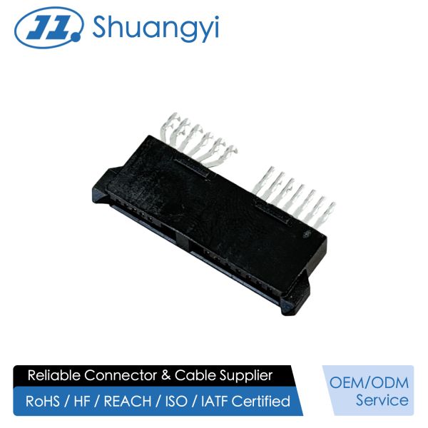 Quality High-Reliability SATA 13Pin 180° Wire Crimp Female Connector 1.27mm Pitch | Electrical Signal & Power Terminal Connector for Server, Automotive & Custom Wire Cable Transmission wholesale