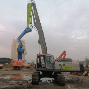 Zoomlion Excavator Mounted Pile Driver 15 Meter For Hard Soil Projects Work