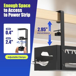 Functional Design Multifunctional Metal Cable Management Box for Desk Cord