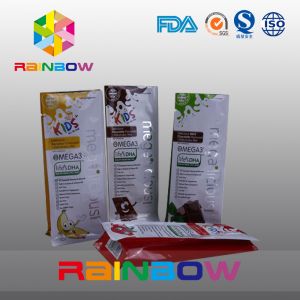 Custom Printed Flat Bottom Plastic Bags , Quad Seal Block Bottom Bag With Clear