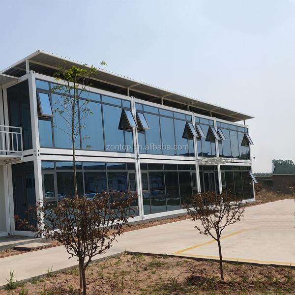 Zontop modern frame cheap easy assemble 2 story china prefabricated 20ft 40 ft shipping prefab container house