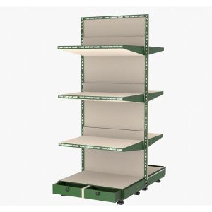Factory custom color size double-sided supermarket racks wholesale grocery shop